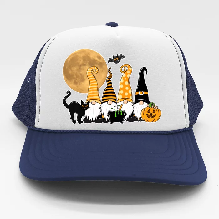 Gnome Halloween Squad Festive Trucker Hat