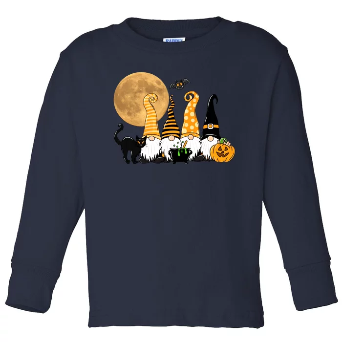 Gnome Halloween Squad Festive Toddler Long Sleeve Shirt