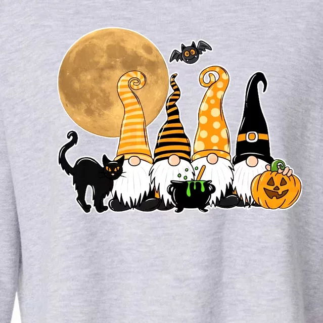 Gnome Halloween Squad Festive Cropped Pullover Crew