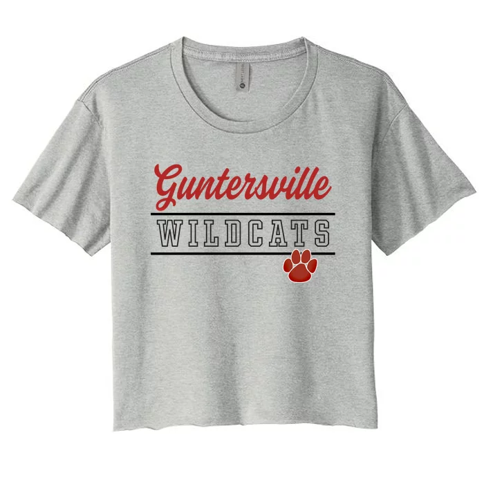 Guntersville High School Wildcats Great Gift C4 Women's Crop Top Tee