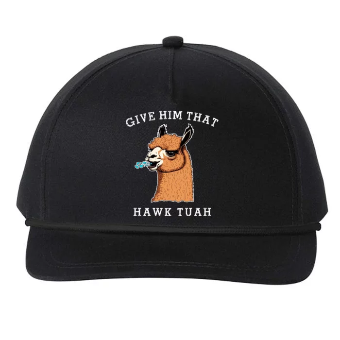 Give Him That Hawk Tuah Funny Sheep Viral Meme Snapback Five-Panel Rope Hat