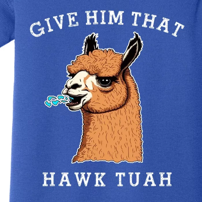 Give Him That Hawk Tuah Funny Sheep Viral Meme Baby Bodysuit