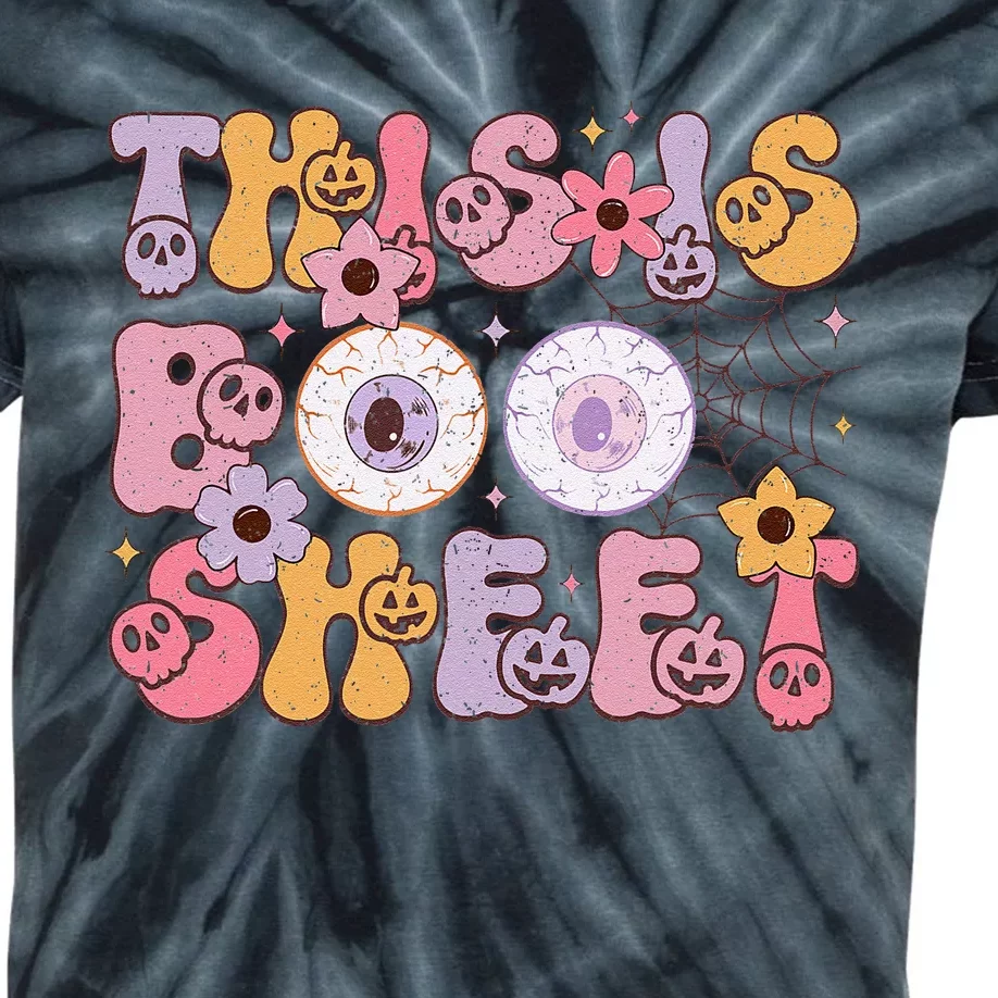 Groovy Halloween This Is Boo Gift For Halloween Kids Tie-Dye T-Shirt