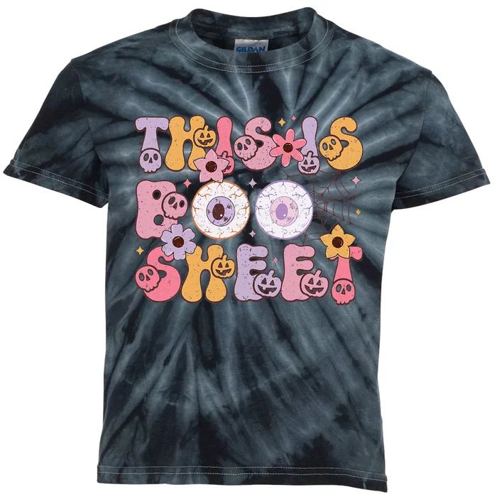 Groovy Halloween This Is Boo Gift For Halloween Kids Tie-Dye T-Shirt