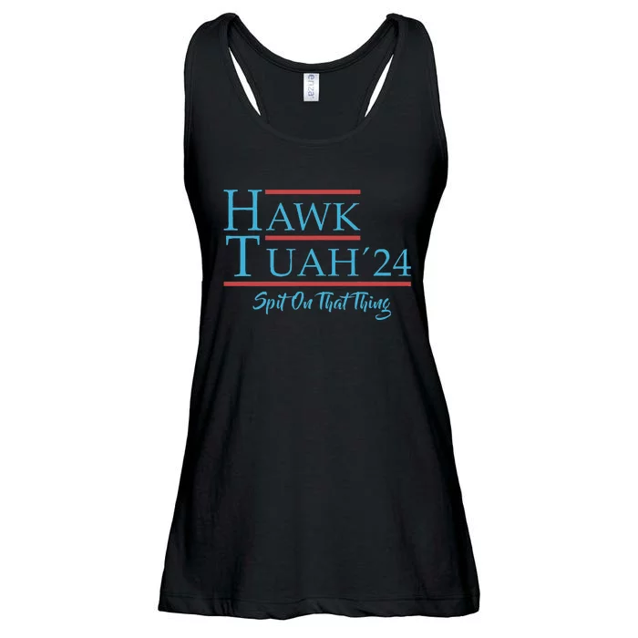 Give Him The Hawk Tuah And Spit On That Thing Ladies Essential Flowy Tank