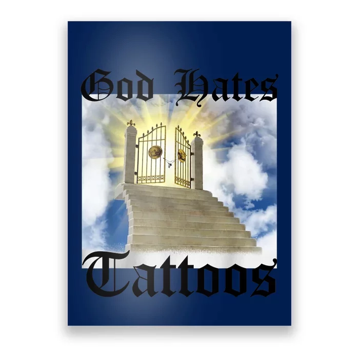 God Hates Tattoos Poster