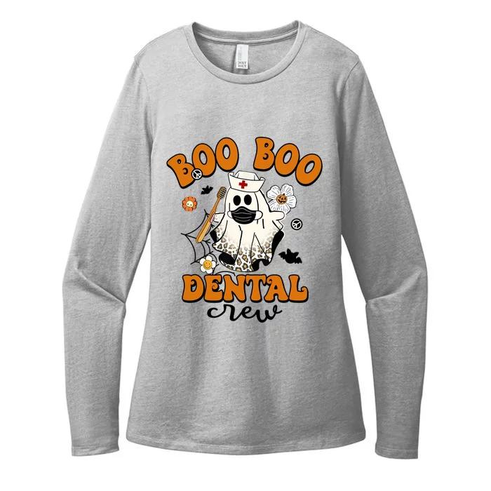 Groovy Halloween Teeth Cute Boo Dental Crew Nurse Gift Womens CVC Long Sleeve Shirt