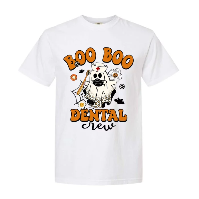 Groovy Halloween Teeth Cute Boo Dental Crew Nurse Gift Garment-Dyed Heavyweight T-Shirt