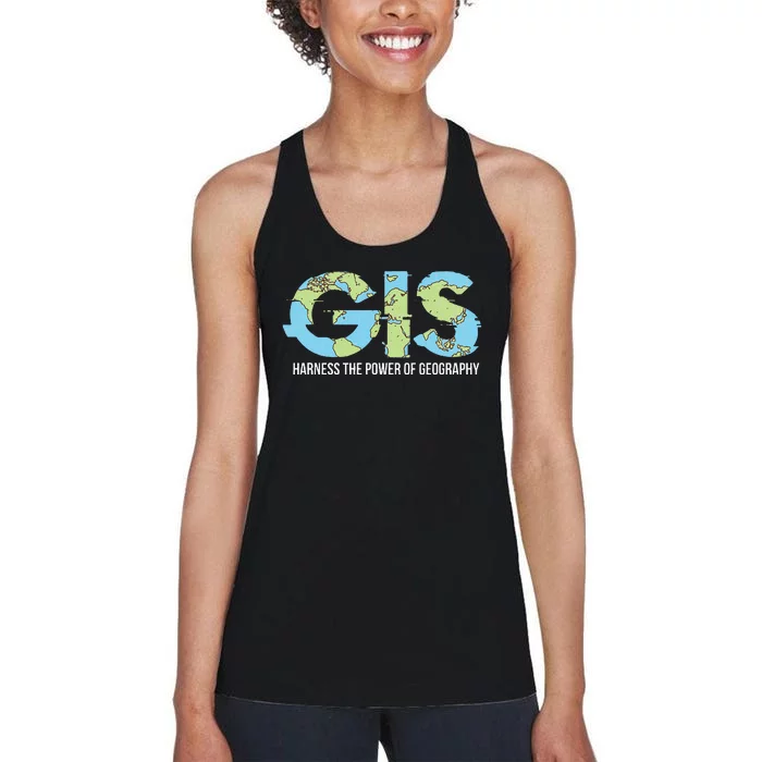 Gis Harness The Power Of Geography Women's Racerback Tank