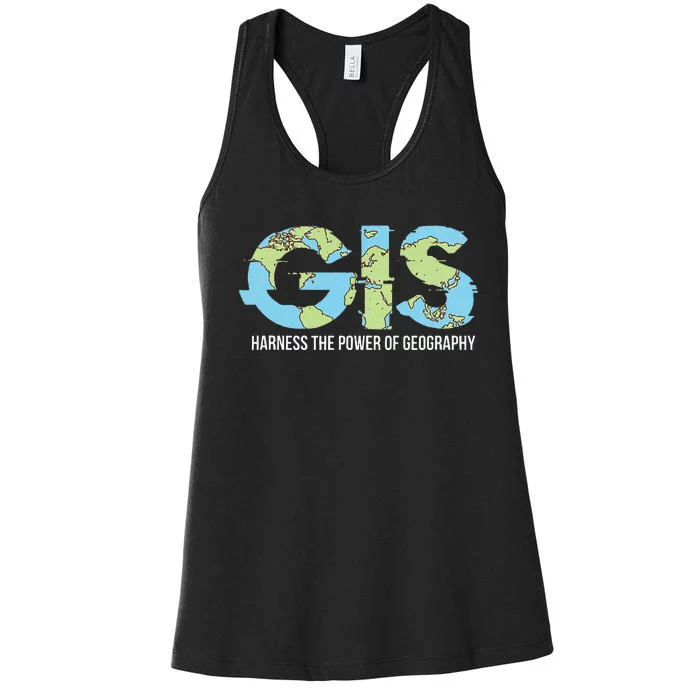 Gis Harness The Power Of Geography Women's Racerback Tank