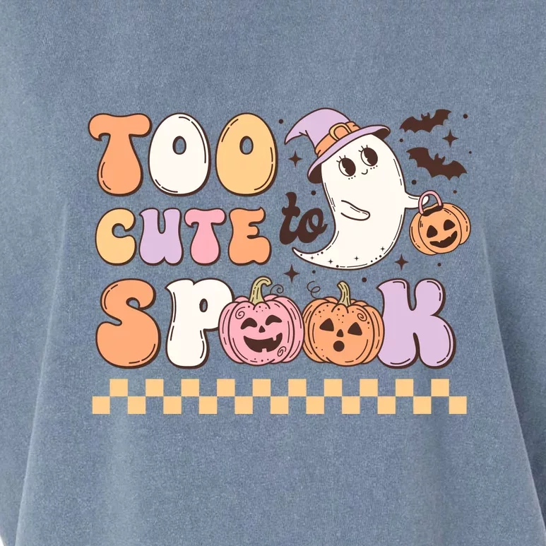 Groovy Halloween Too Cute To Spook Cute Boo Costume Gift Garment-Dyed Women's Muscle Tee