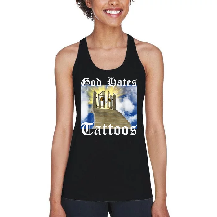 God Hates Tattoos Women's Racerback Tank