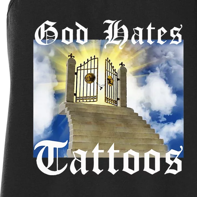 God Hates Tattoos Women's Racerback Tank