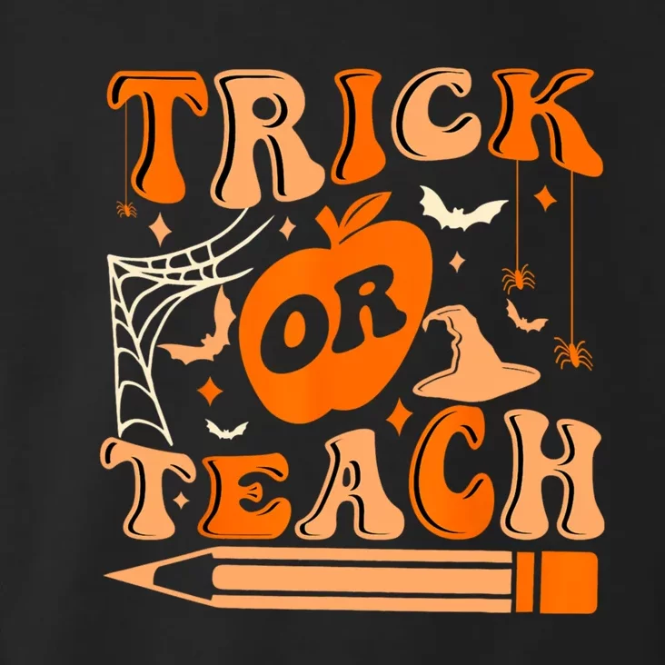 Groovy Halloween Trick Or Teach Ghost Teacher Student Toddler Hoodie