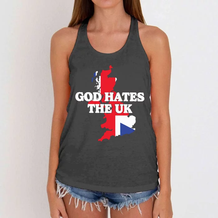 God Hates The Uk Women's Knotted Racerback Tank