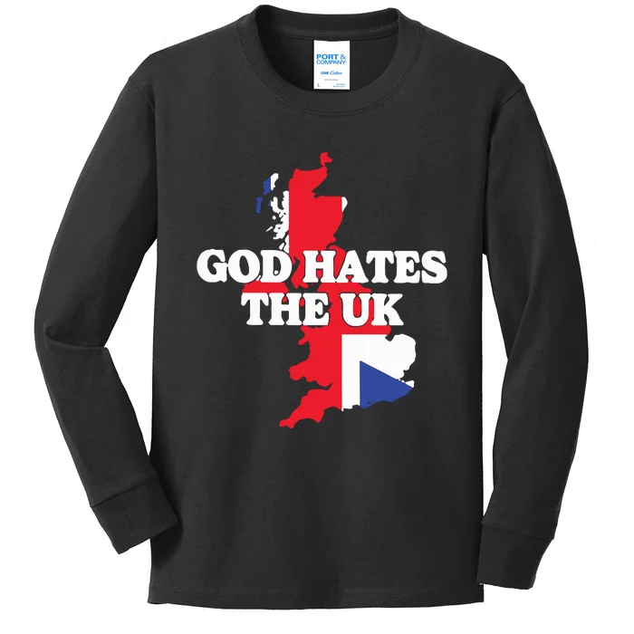 God Hates The Uk Kids Long Sleeve Shirt