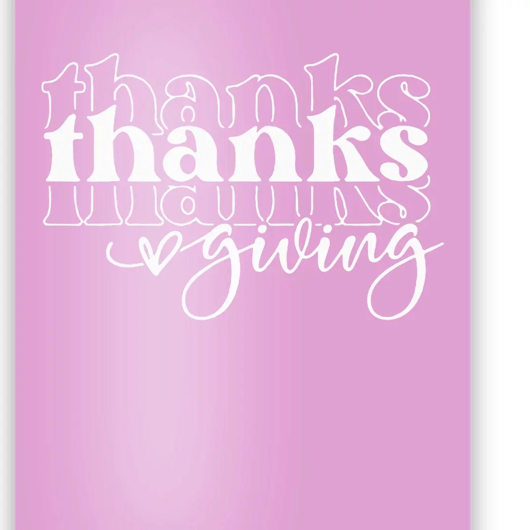 Groovy Happy Thanksgiving Cute Poster