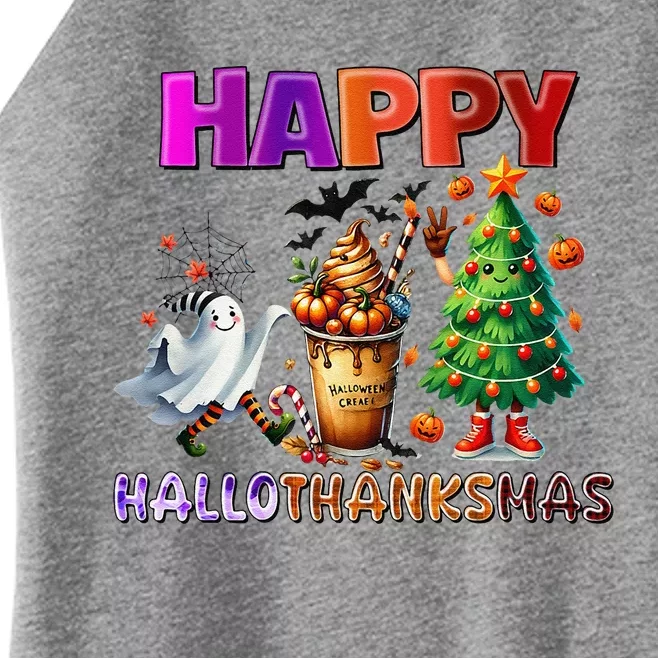 Gnomes Halloween Thanksgiving Christmas Happy Hallothanksmas Women’s Perfect Tri Rocker Tank