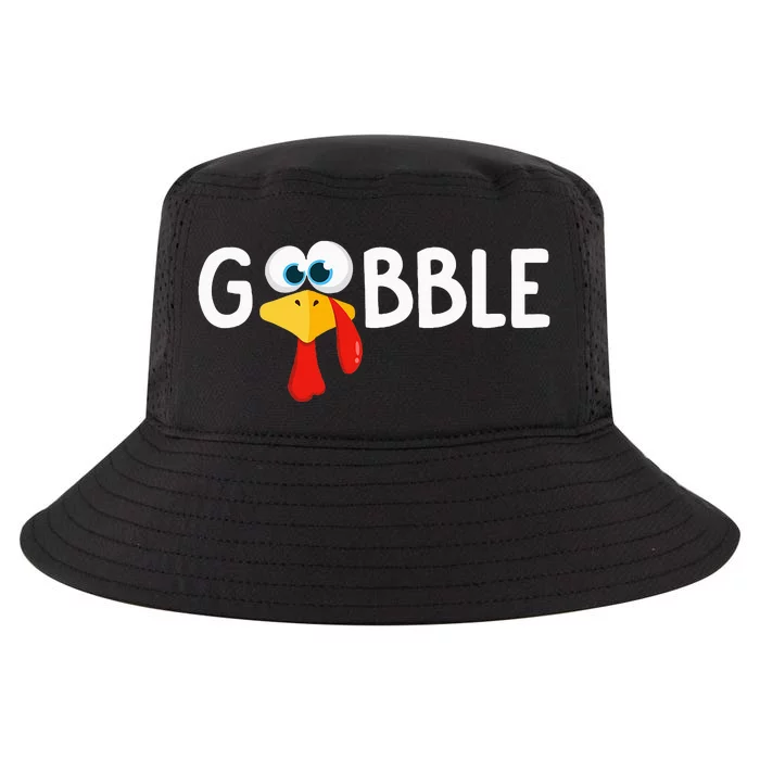 Gobble Happy Thanksgiving Little Turkey Day Cool Comfort Performance Bucket Hat