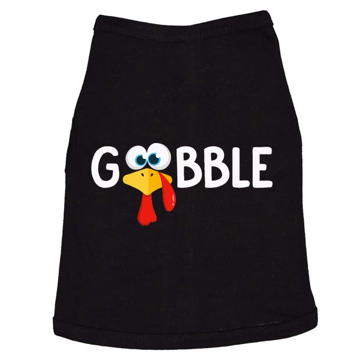 Gobble Happy Thanksgiving Little Turkey Day Doggie Tank