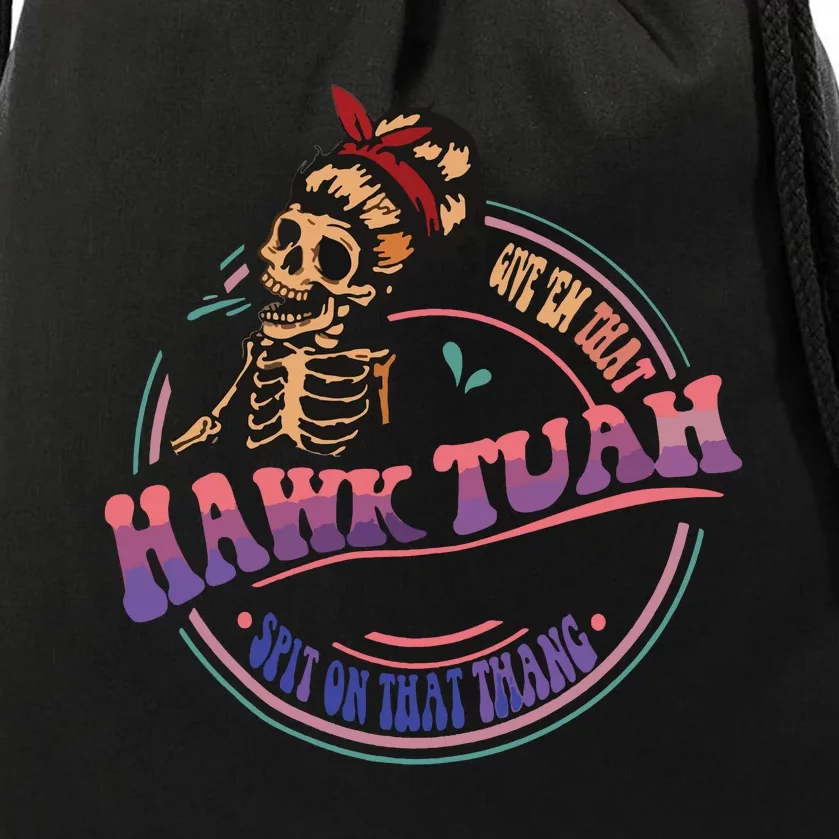 Girl Hawk Tuah 2024 Spit On That Thang Drawstring Bag