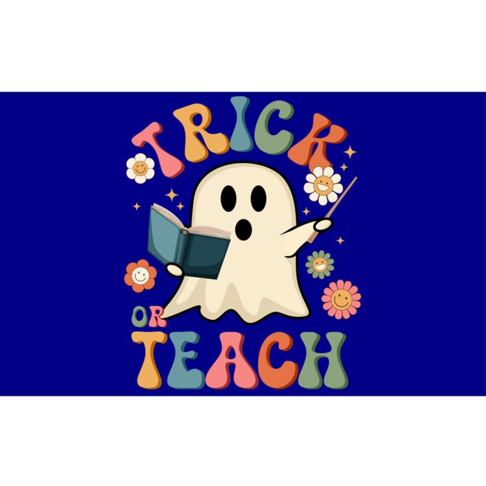 Groovy Halloween Trick Or Teach Ghost Teacher Gift Bumper Sticker