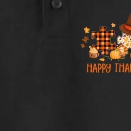 Gd5b Happy Thanksgiving Leopard Autism Awareness Fall Autumn Dry Zone Grid Performance Polo