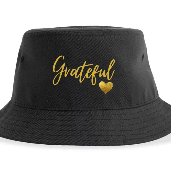 Grateful Heart Thanksgiving Sustainable Bucket Hat