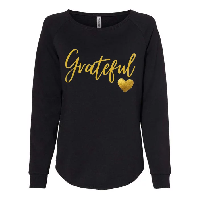 Grateful Heart Thanksgiving Womens California Wash Sweatshirt