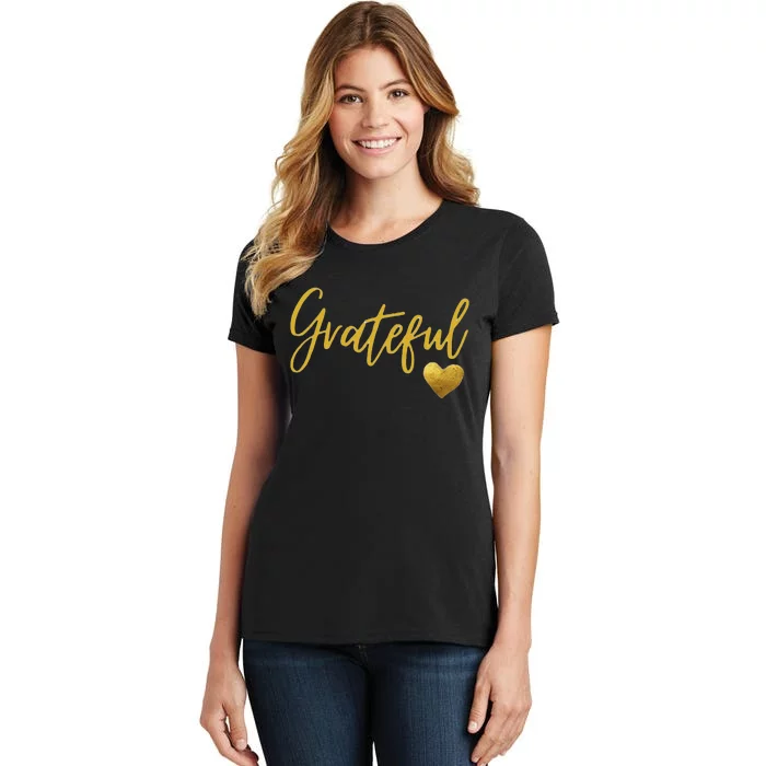 Grateful Heart Thanksgiving Women's T-Shirt