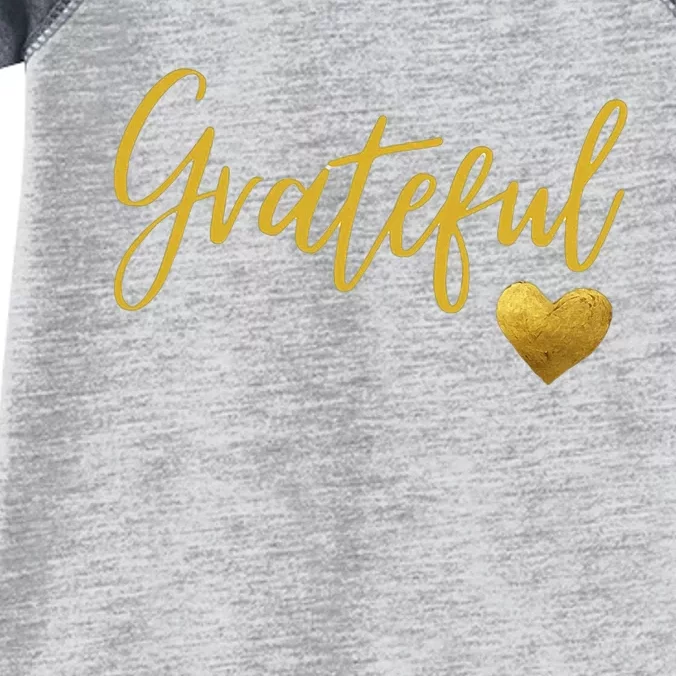 Grateful Heart Thanksgiving Infant Baby Jersey Bodysuit