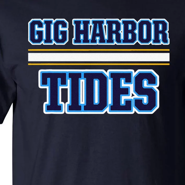 Gig Harbor Tides Horizontal Stripes Tall T-Shirt