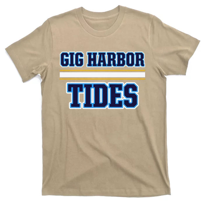 Gig Harbor Tides Horizontal Stripes T-Shirt