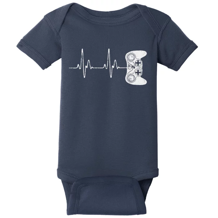 Gamer Heartbeat Video Game Lover Baby Bodysuit