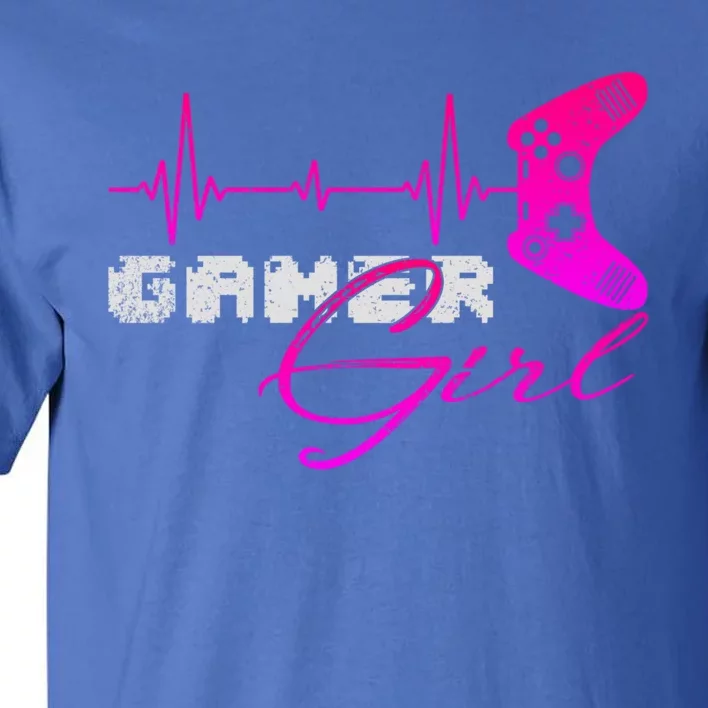 Gamer Heartbeat Video Games Controller Gaming Gift Tall T-Shirt