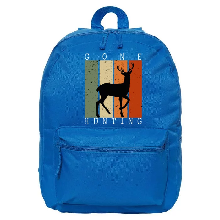 Gone Hunting Vintage Deer Hunting Lover Hunter Gift Cute Gift 16 in Basic Backpack