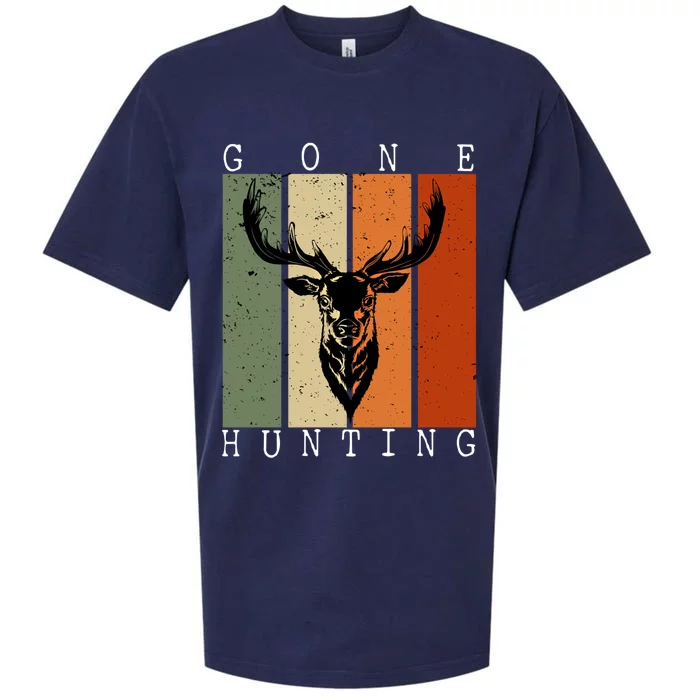 Gone Hunting Vintage Deer Hunting Lover Hunter And Gift Sueded Cloud Jersey T-Shirt