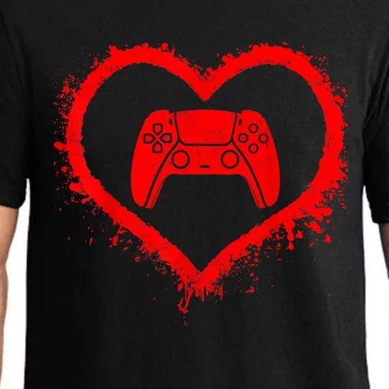 Gamer Heart Valentines Day Video Games Pajama Set