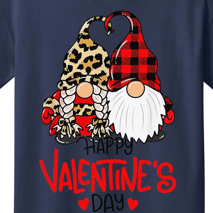 Gnomes Happy Valentines Day Couple Matching Pajamas Kids T-Shirt