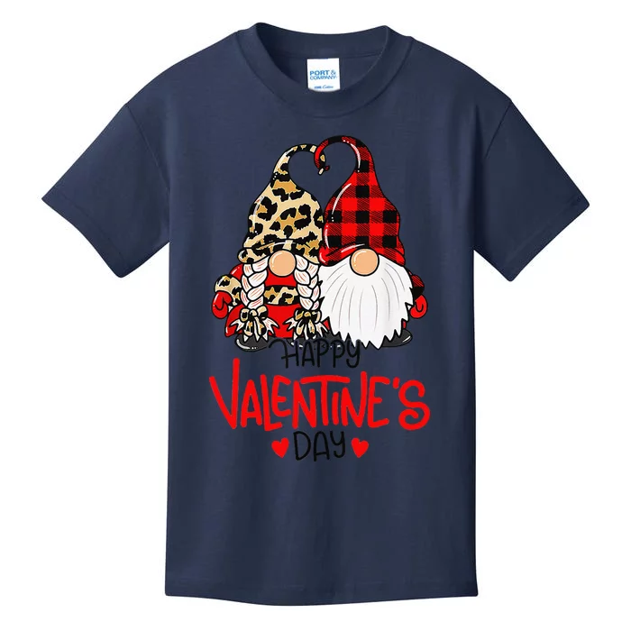 Gnomes Happy Valentines Day Couple Matching Pajamas Kids T-Shirt