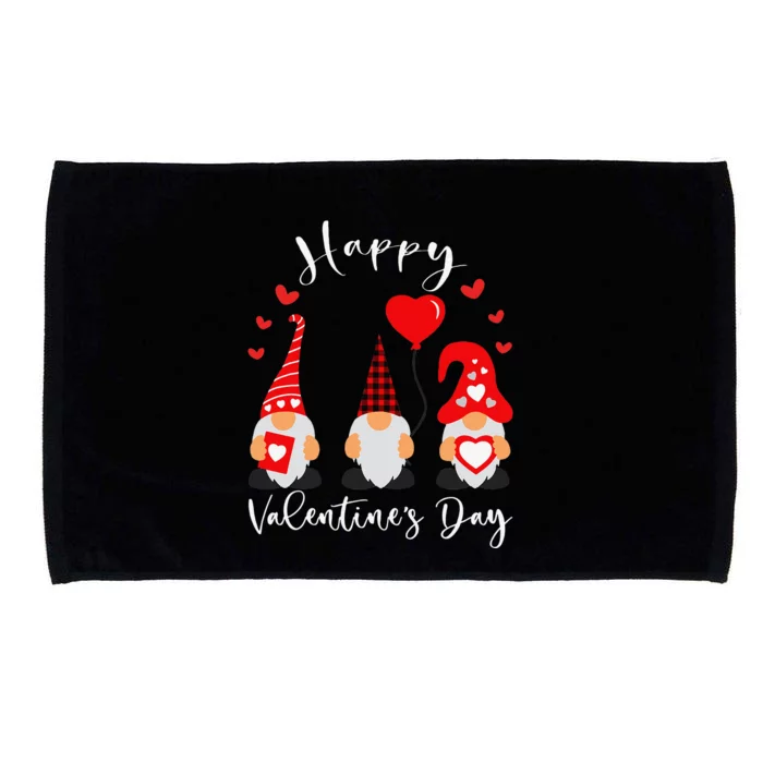 Gnomes Happy Valentines Days Gift Microfiber Hand Towel