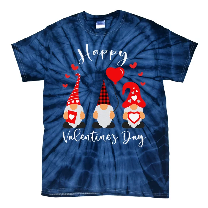 Gnomes Happy Valentines Days Gift Tie-Dye T-Shirt