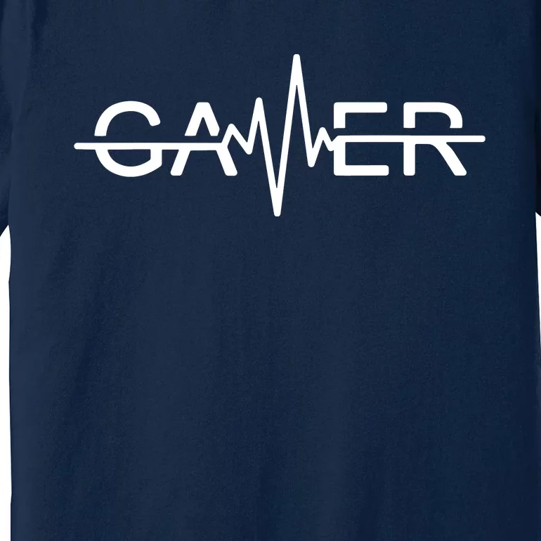 Gamer Heartbeat Video Games Graphic Premium T-Shirt