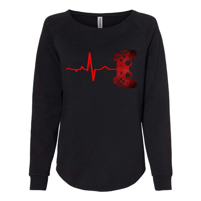 Gamer Heartbeat Video Games Gaming Ns Gift Womens California Wash Sweatshirt