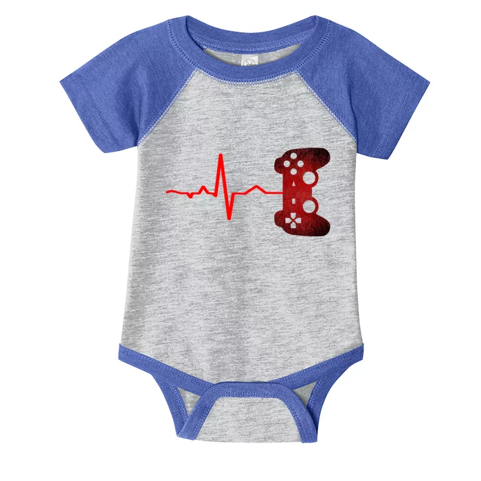 Gamer Heartbeat Video Games Gaming Ns Gift Infant Baby Jersey Bodysuit