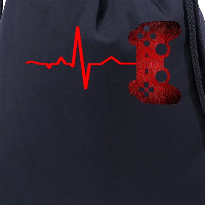 Gamer Heartbeat Video Games Gaming Ns Gift Drawstring Bag