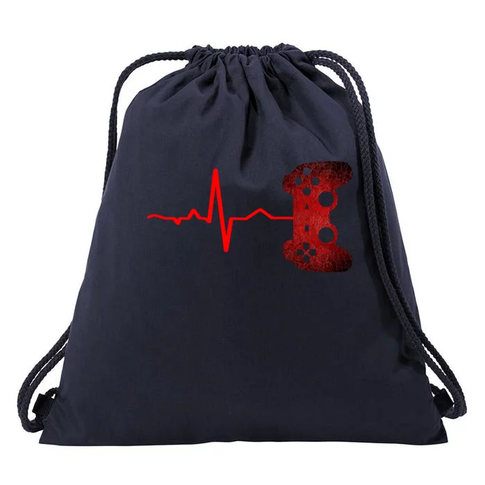 Gamer Heartbeat Video Games Gaming Ns Gift Drawstring Bag