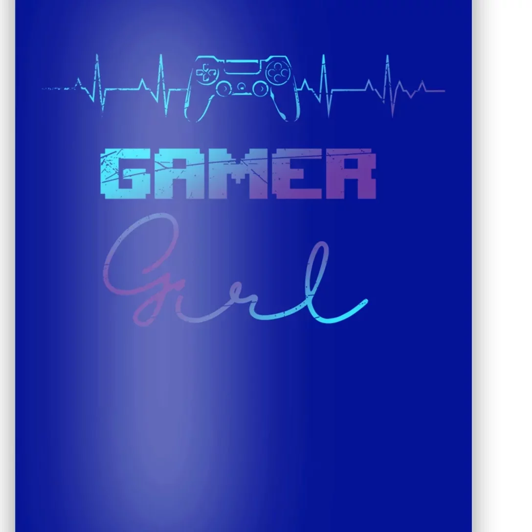 Gamer Heartbeat Video Games Controller Gaming Gift Poster