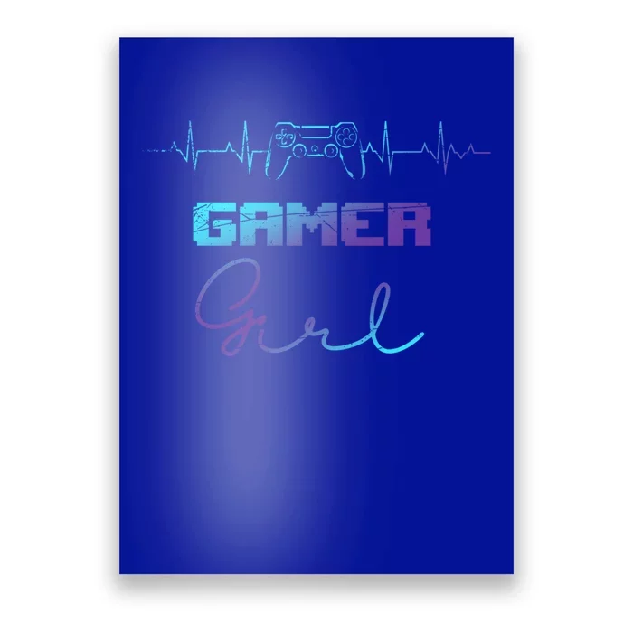 Gamer Heartbeat Video Games Controller Gaming Gift Poster