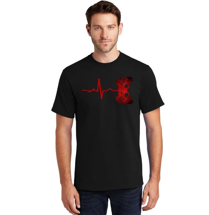 Gamer Heartbeat Video Games Gaming Teens Tall T-Shirt